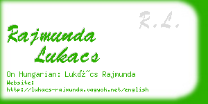 rajmunda lukacs business card
